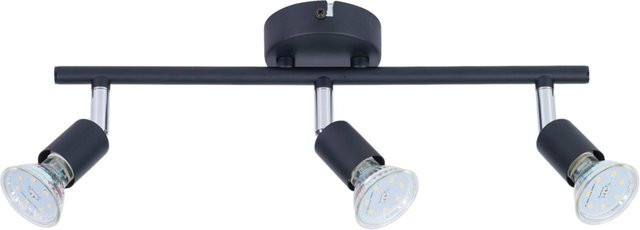 POCOline LED-Spot Boris 3-flg. Schwarz mit verstellbaren Brennstellen B/H/L: 10 x 36 x 8 cm - Bild 1