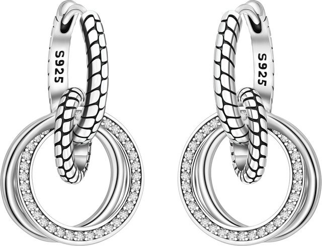Orstarry Ohrringe, 925 Sterling Silber, Schlangenknochenmuster, Damen - Bild 1