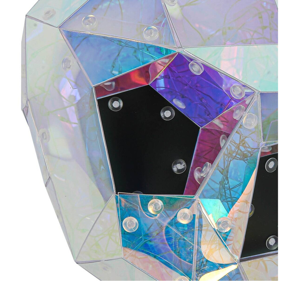 Nolo Tischleuchte Totenkopf aus Glas in Transparent mit LED und USB-Anschluss, B/T/H: 17 x 17 x 23 cm - Bild 2