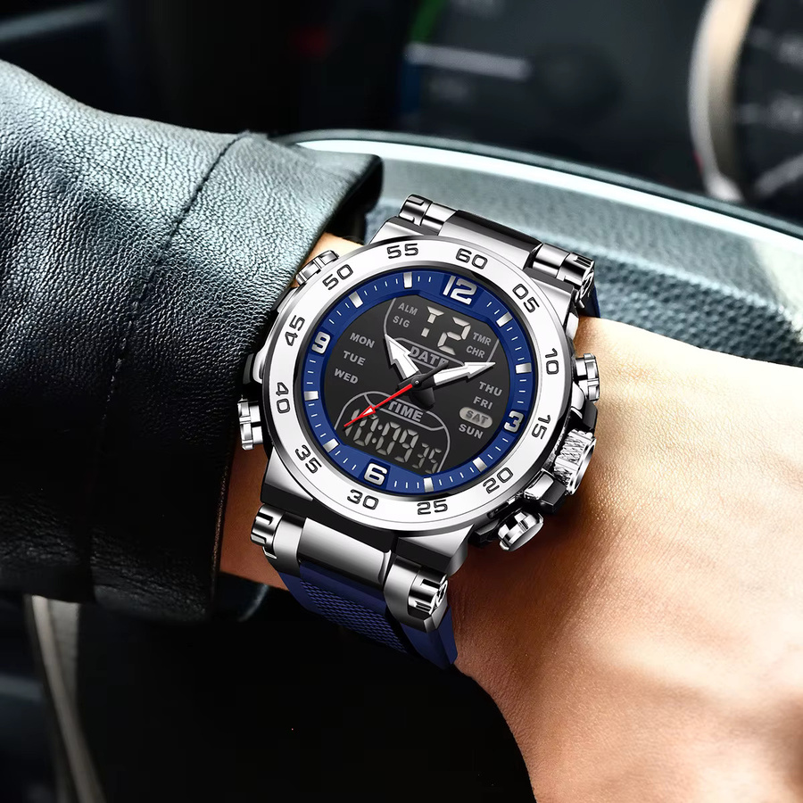 FOXBOX Armbanduhr, Chronograph, Quarz, Silikon, Herren - Bild 2