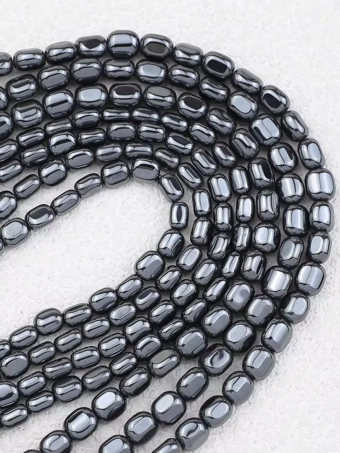 JHNBY Perlen Schwarz Hämatit, 8/10mm, Spacer, Charms, Armbänder - Bild 5