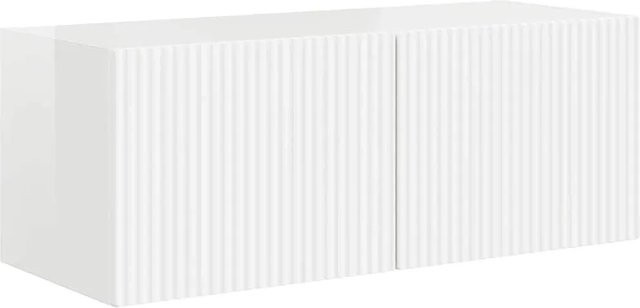 vidaXL TV-Wandschrank in Hochglanz Weiß, modernes Design für dein Wohnzimmer, B/T/H: 60 x 31 x 29,5 cm - Bild 1