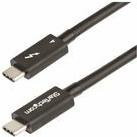 StarTech.com Thunderbolt 4 Kabel Schwarz, 40Gbps, 100W Power Delivery, 4K/8K Video Support, USB-C auf USB-C, Länge: 50 cm - Bild 1