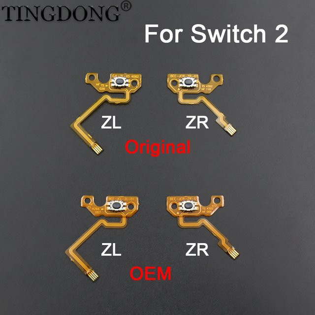 TingDong Ersatz Flexkabel für NS2 Switch 2 Controller ZL ZR L R Tasten in Gold - Bild 1