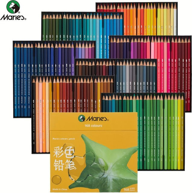 Marie’s Wasserlösliches Buntstift-Set in Künstlerqualität mit 36 Teilen, Mehrfarbiges Aquarell-Zeichenset mit Pinsel - Bild 1