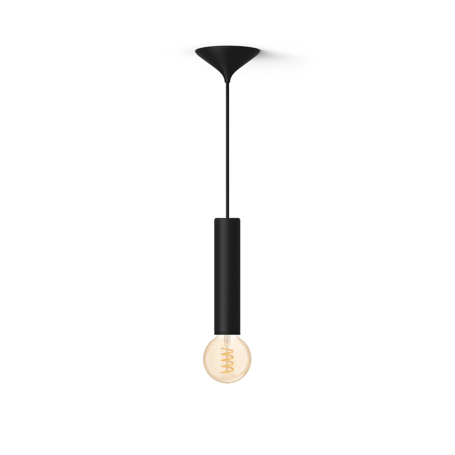 Philips Hue Set mit schwarzer Kordel Lampe Large und White Ambiance Filament G93 Globe LED Leuchtmittel - Bild 1