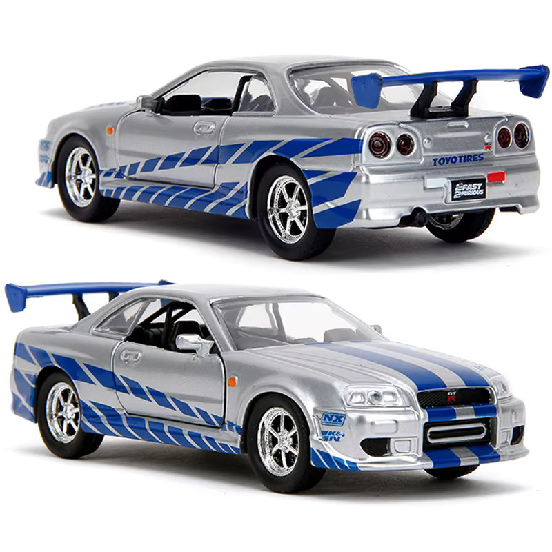 JADA 2002 Nissan Skyline GT-R R34, Modellfahrzeug, 1:32, Silber, Fast & Furious - Bild 2