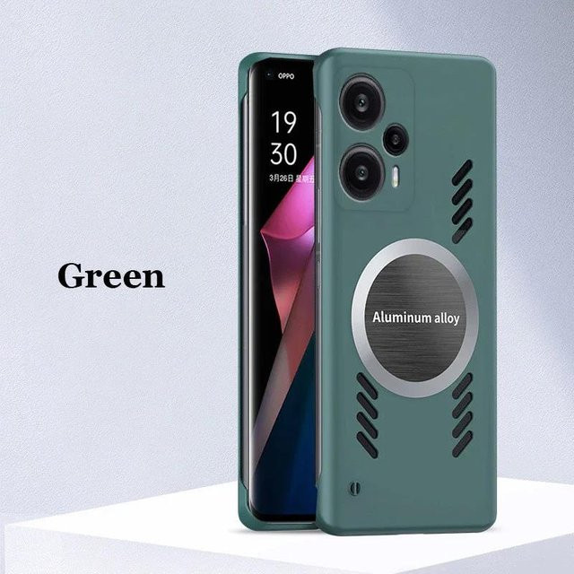 Magnetische Schutzhülle für Xiaomi Poco F5 F6 F7 F8 Ultra X6 X7 Pro mit rahmenloser Wärmeableitung und stoßfestem PC-Design in Beige - Bild 1