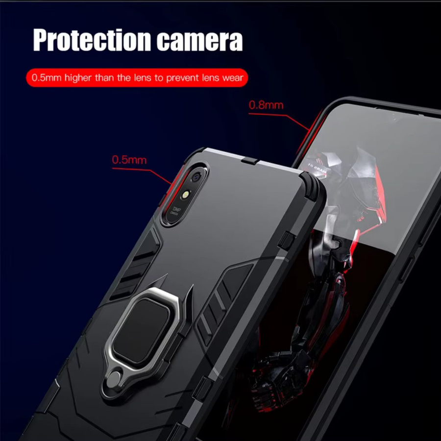 Magnetische Schutzhülle mit Ringständer für Samsung Galaxy S26 S25 S24 S23 S22 Ultra Plus FE in Schwarz oder Rot - Bild 3