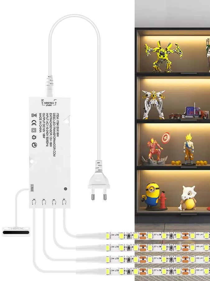 AIMENGTE Smart LED Streifen Set mit Türsensor für Schrank, Kleiderschrank und Regal zur integrierten Beleuchtung - Bild 5