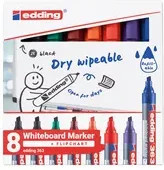 edding Whiteboardmarker 363 Set mit 8 Stück in Mehrfarben und Keilspitze - Bild 1