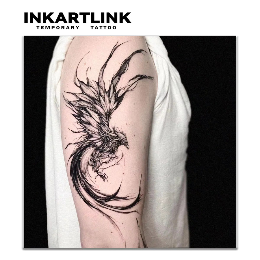 Roc Bird Temporärer Tattoo-Aufkleber, wasserfest, semi-permanent - Bild 2