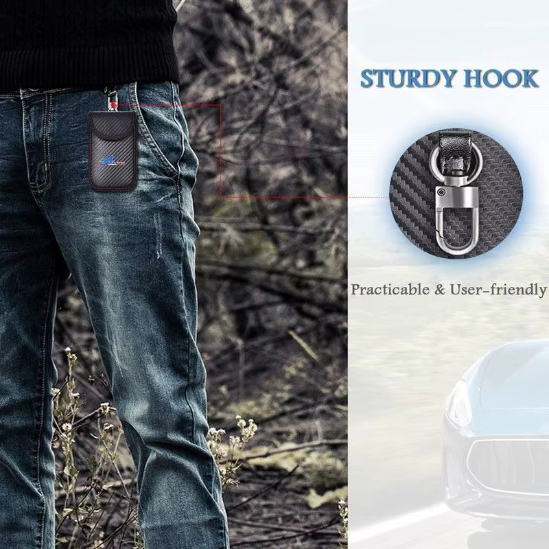 Alpine Autoschlüssel-Etui Faraday-Tasche zur Signalblockierung in Schwarz - Bild 5