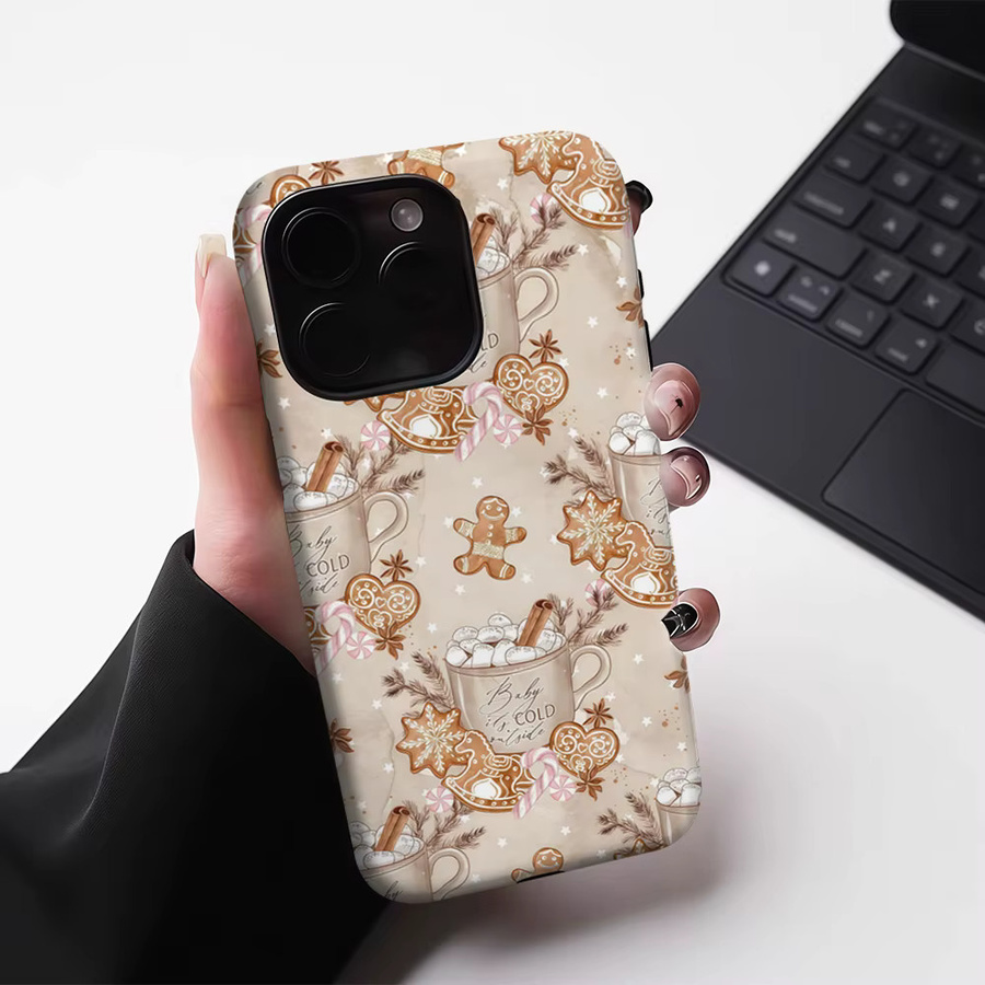 Potdemiel Magnetische Handyhülle für iPhone 17 16 15 14 13 Pro Max Plus, Robuste Doppel-Schicht-Schutzhülle in Warmer Kakao - Bild 3