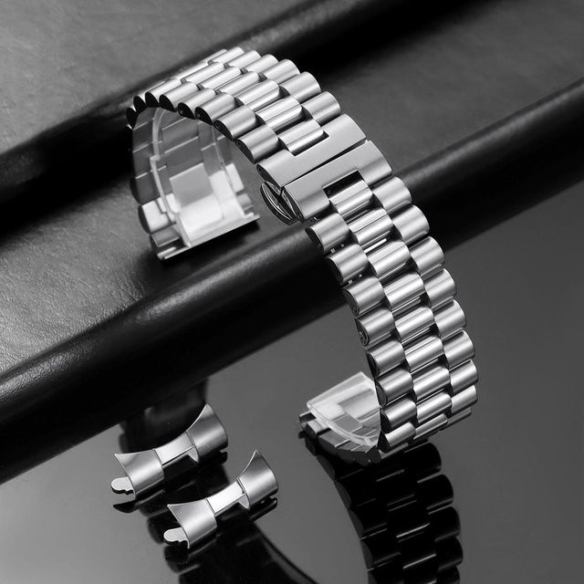 Crazyband Uhrenarmband Edelstahl, silber, 17mm, Unisex - Bild 1