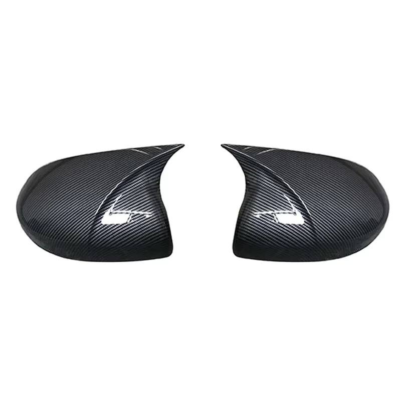 Hornförmige Rückspiegelabdeckung im Kohlefaser-Stil für Honda Fit Jazz GK5 (2014-2020), Farbe: Schwarz - Bild 3