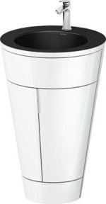 Duravit Waschtischunterschrank Starck 1 c-bonded Set in Schwarz mit Innenbeleuchtung, B/T/H: 56 x 60,5 x 86,4 cm - Bild 1