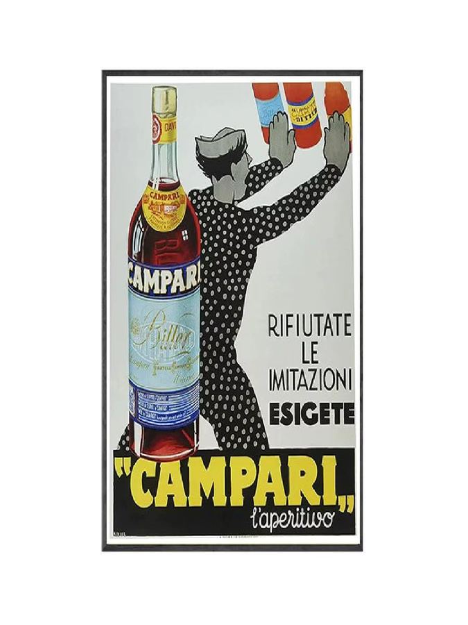 Vintage Campari Champagner Absinth Poster von Potdemiel als Leinwanddruck in Multicolor für deine Home Bar Dekoration - Bild 2