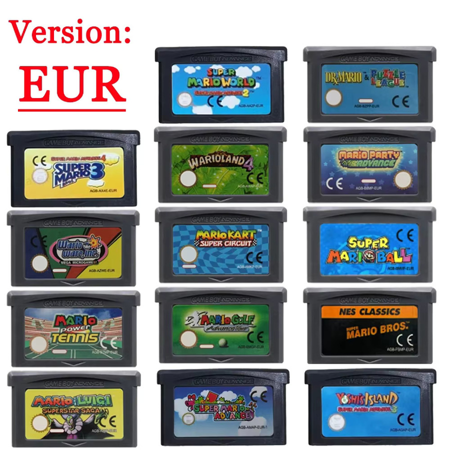 Bandai Retro GBA-Spielkassette für 32-Bit-Videospielkonsolen Super Advance Bros Kart Racing Spiel - Bild 2