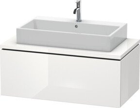 Duravit Waschtischunterschrank L-Cube in Weiß Hochglanz für Konsole mit 1 Auszug, Breite: 102 cm, Tiefe: 54,7 cm, Höhe: 40 cm - Bild 1