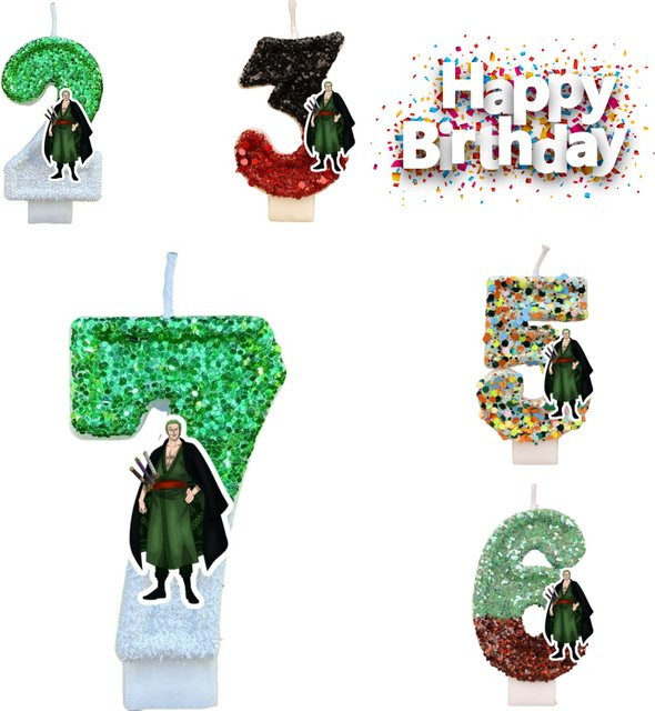 Bandai One Piece Kerzen, Cartoon 0-9 Zahlen, Bunt / Mehrfarbig - Bild 1