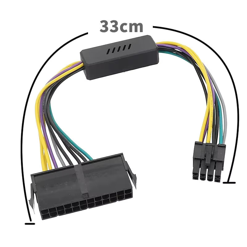 Dell 8-Pin ATX Stromkabel 24P auf 8P Kupfer Netzkabel für Optiplex 3020 7020 9020 T1700 H61 H81 Q77, Länge: 30 cm - Bild 2