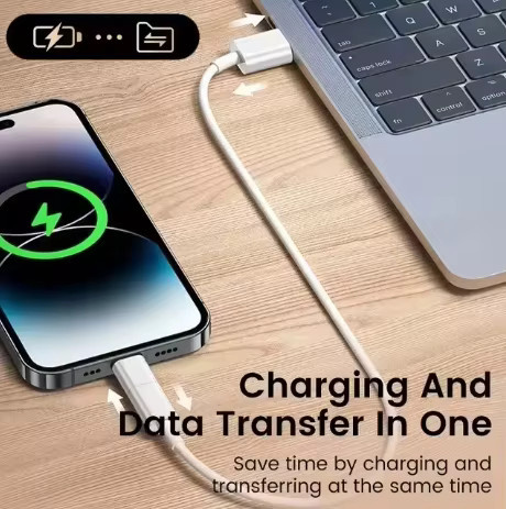 OTG USB-C auf Lightning Adapter für iOS zur Schnellladung und Datenübertragung für iPhone und Laptop - Bild 3