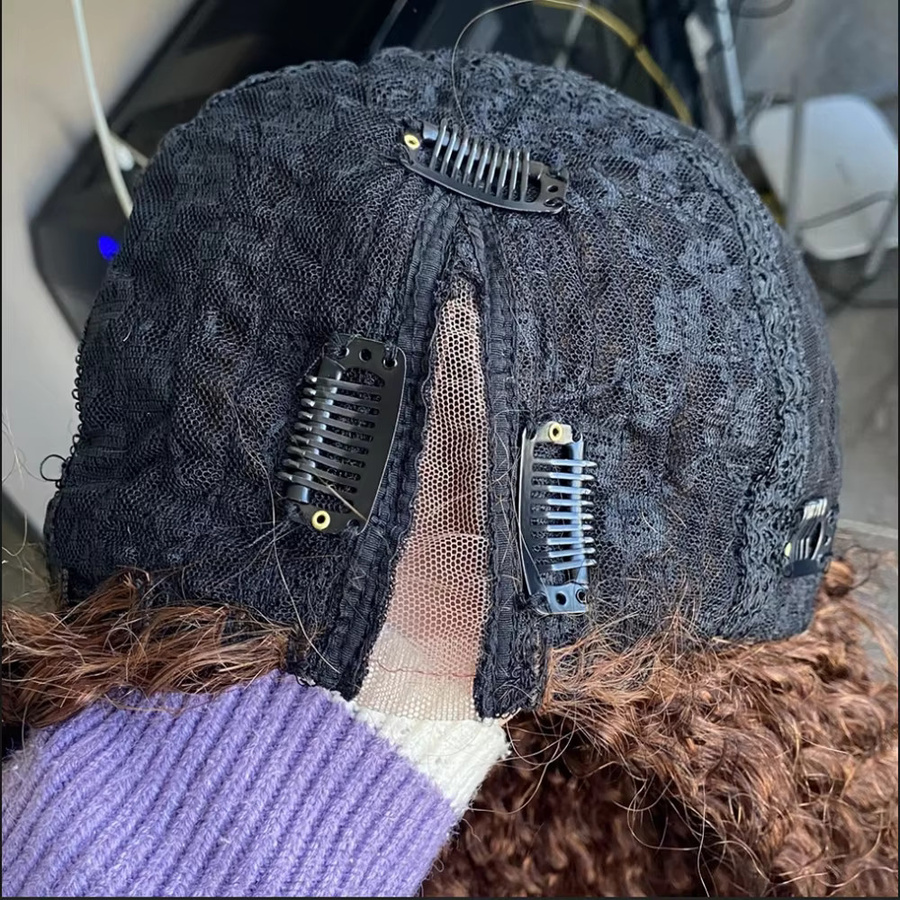 Eversilky V-Teil-Perücke, Echthaar, Schwarz Ombre-Braun, Damen - Bild 2
