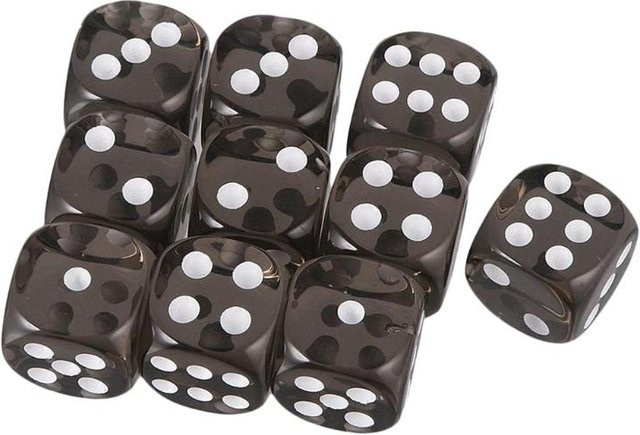Allbestart Acryl Würfel, Schwarz, 10-teiliges Set - Bild 1