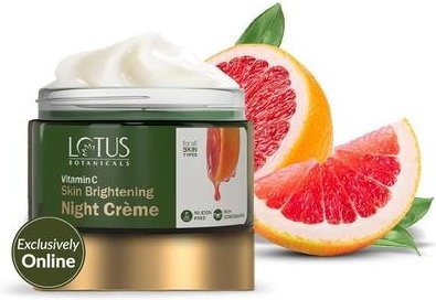 Lotus Botanicals Nachtcreme mit Vitamin C und Kollagen, 45g - Bild 1