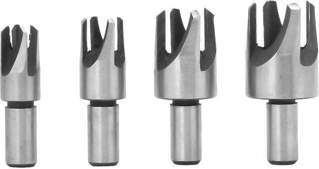 Neoglint 4er-Set Holzbohrer aus 45# Kohlenstoffstahl für Holzstecker und Korken in Silber - Bild 1