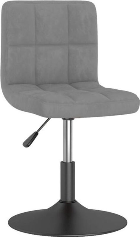 Vidaxl Esszimmerstuhl drehbar in Grau aus Samt und Metall im modernen Design - Bild 1