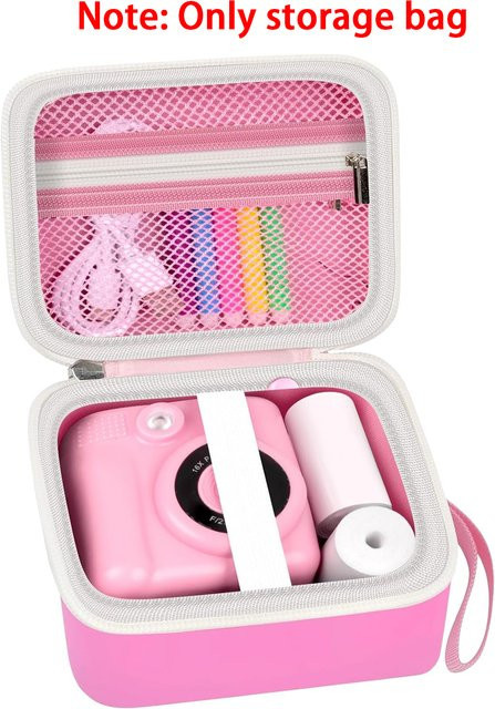 Tragbare Sofortbildkamera-Tasche von paiyule als Organizer für Kinder-Digitalkameras und Druckpapier in Grün oder Pink - Bild 1