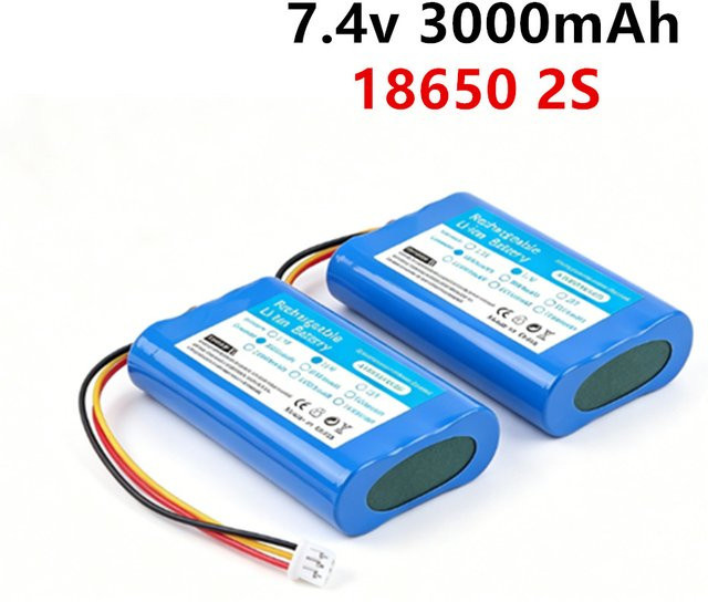 RC.BURST 18650 Akkupack 2S mit XH2.54-3p Stecker und PCB, 7,4V 3000mAh wiederaufladbarer Akku für LED-Beleuchtung und Bluetooth-Lautsprecher - Bild 1
