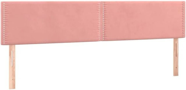 vidaXL LED Kopfteil aus Samt in Rosa mit USB-Ladeport und integrierter Beleuchtung, B/H: 160 x 88 cm - Bild 1