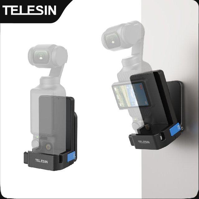 TELESIN Magnetische Schnellverschluss-Saughalterung aus Aluminiumlegierung für DJI Pocket 4 und Pocket 3 in Schwarz - Bild 1