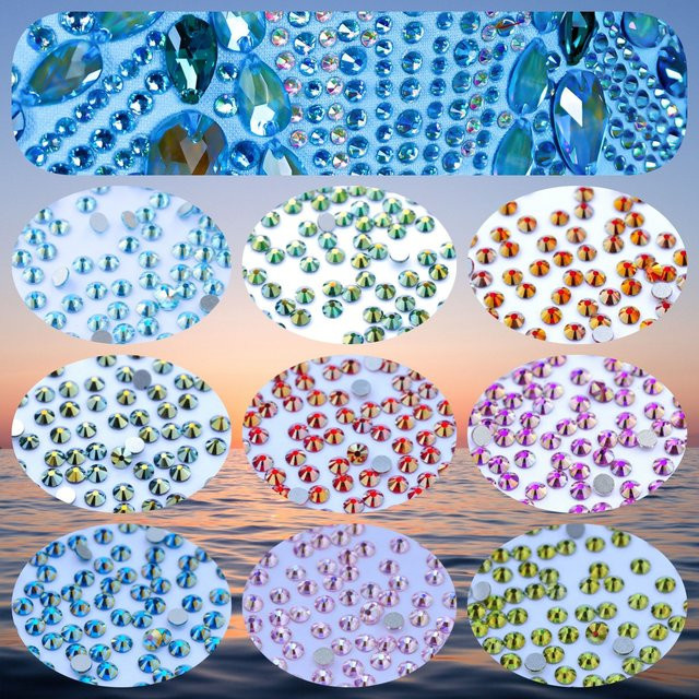 Yanruo Charms, Glassteine, AB, Nageldekoration - Bild 1