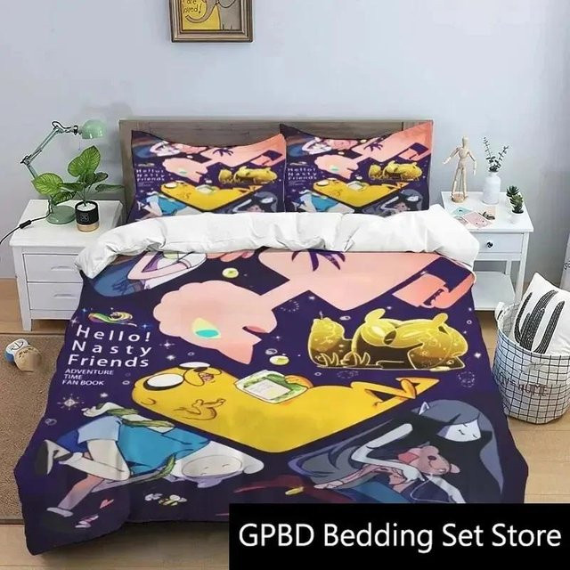 Adventure Time Bettwäsche Set Lodestar mit Bettbezug und Kissenbezug, Mehrfarbig, B/H: 200 x 200 cm - Bild 1