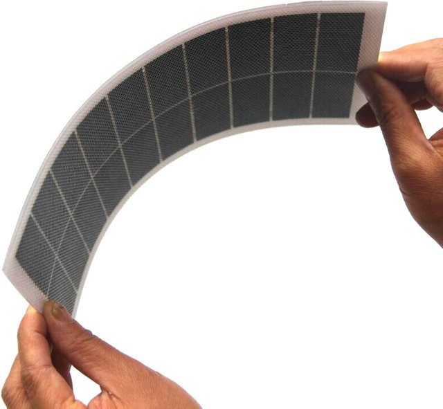 Sunpower Halbflexibles ETFE-Solarmodul, Wasserdicht, 7 W, 10 V, Schwarz, B x H: 255 x 145 mm - Bild 1