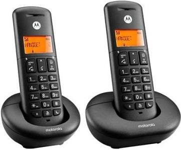 Motorola E202 Duo DECT-Telefon mit kabellosem Mobilteil und 50 Eintragungen in Schwarz - Bild 1