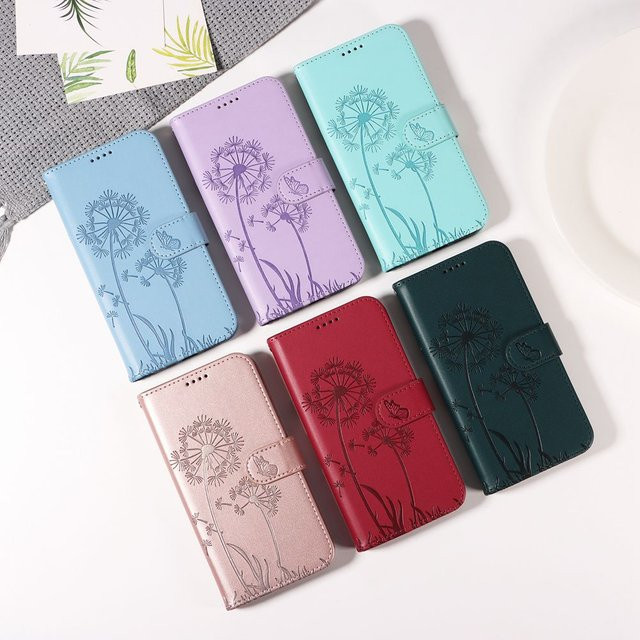 Leder-Handyhülle mit Löwenzahn-Motiv für Xiaomi Redmi und POCO Modelle als Flip-Back-Cover Schutzhülle - Bild 1