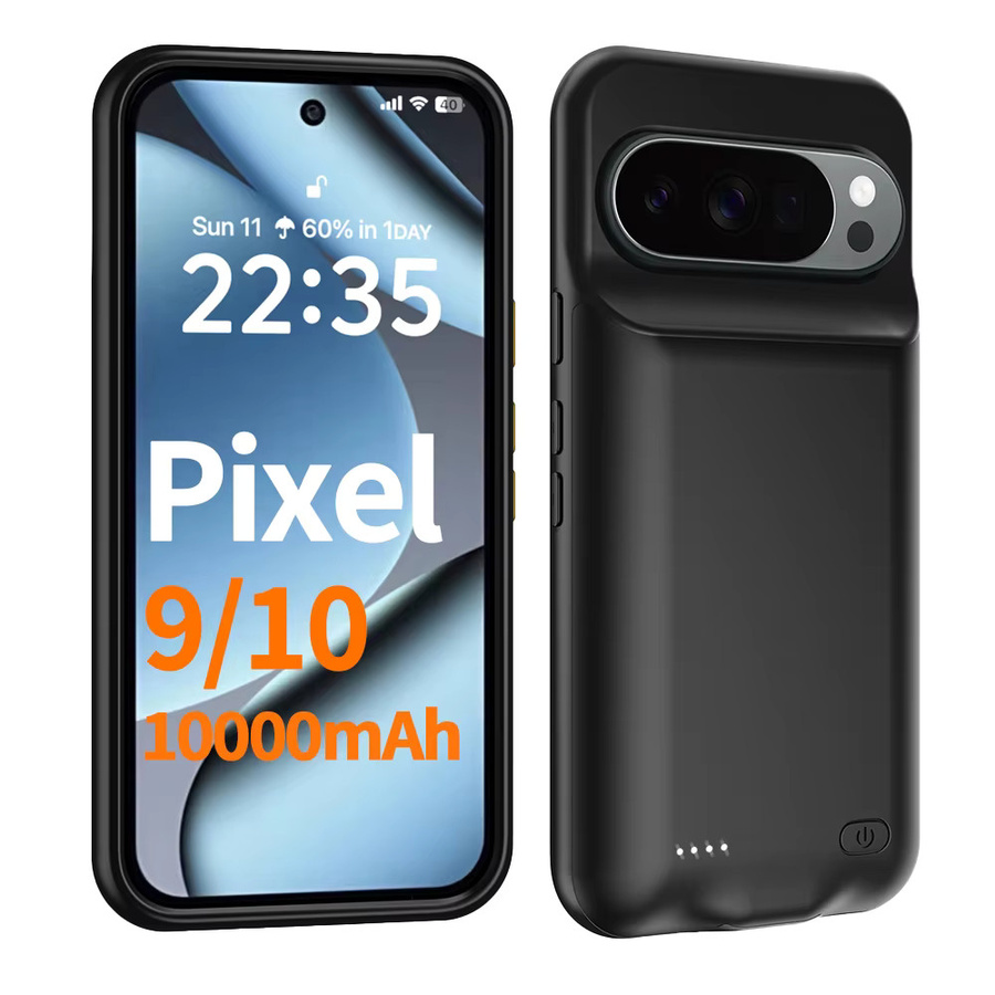 Magnetische Powerbank Hülle für Google Pixel 9 Pro XL mit 10000 mAh für kabelloses Laden, Schwarz - Bild 2