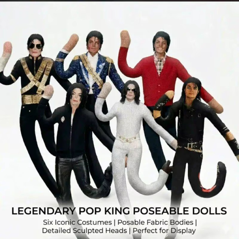 52TOYS Michael Jackson Anime-Puppe, Plüsch, 6-teiliges Set, ab 18 Jahren - Bild 2