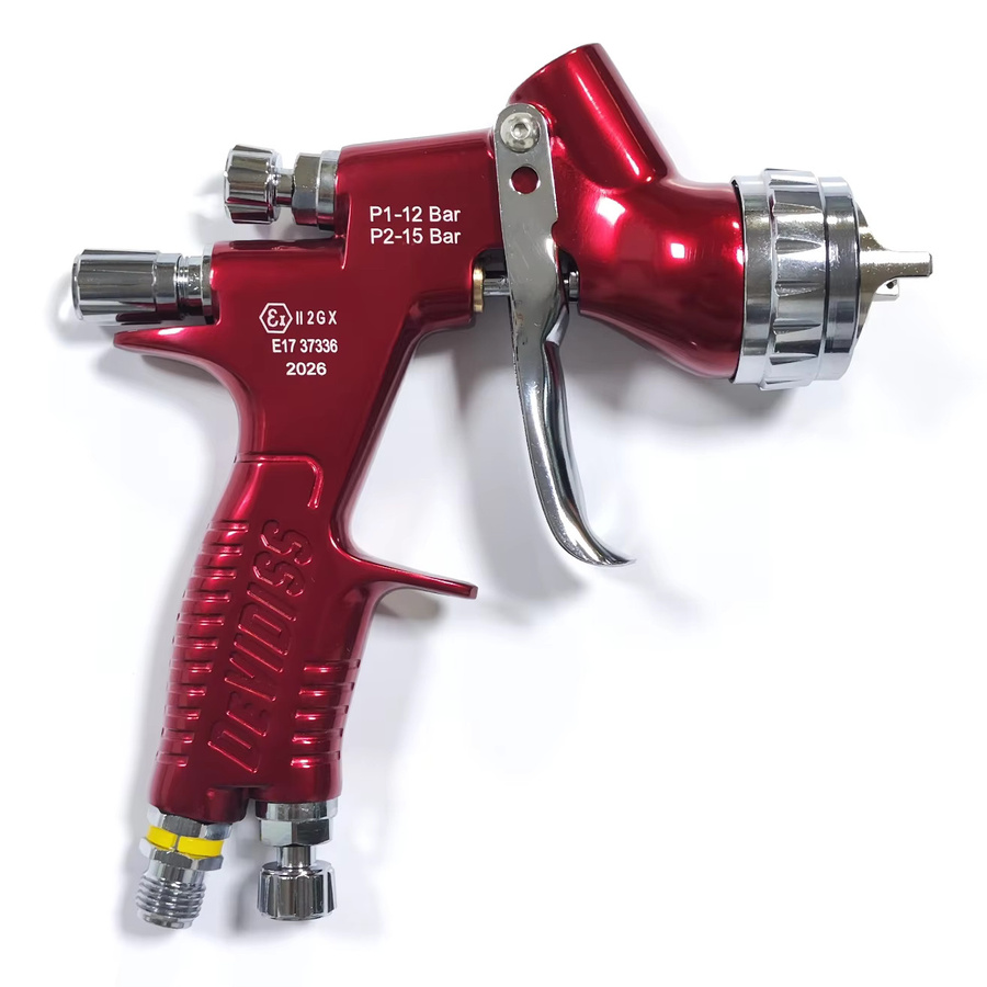 DeVIDISS Pro LITE GTE20 1.3 TIP Professionelles Autolack-Sprühgerät in Rot mit 600 ml Fassungsvermögen - Bild 2