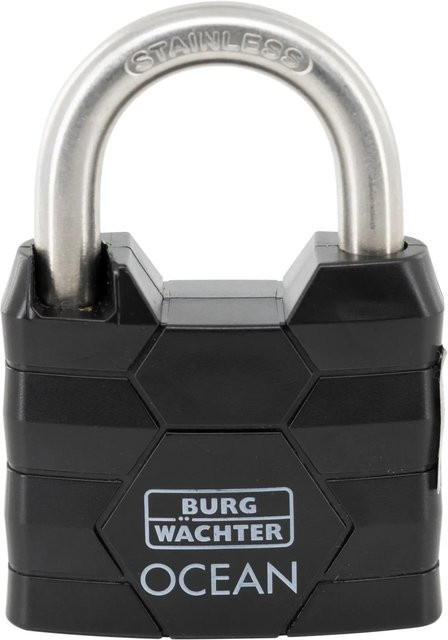 Burg Wächter Zylinder-Vorhangschloss 490 NI 60 SB Seewasserfest Schwarz - Bild 1