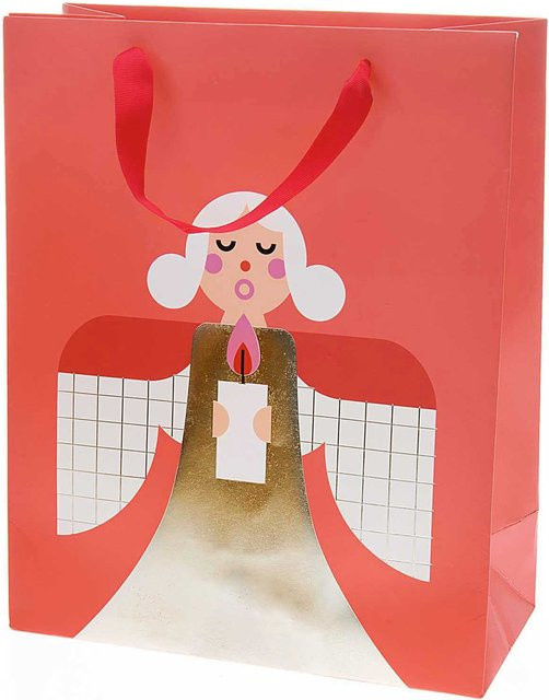 Rico Design Paper Poetry Geschenktüte Engel rot B/H/T: 26 x 32 x 12 cm - Bild 1