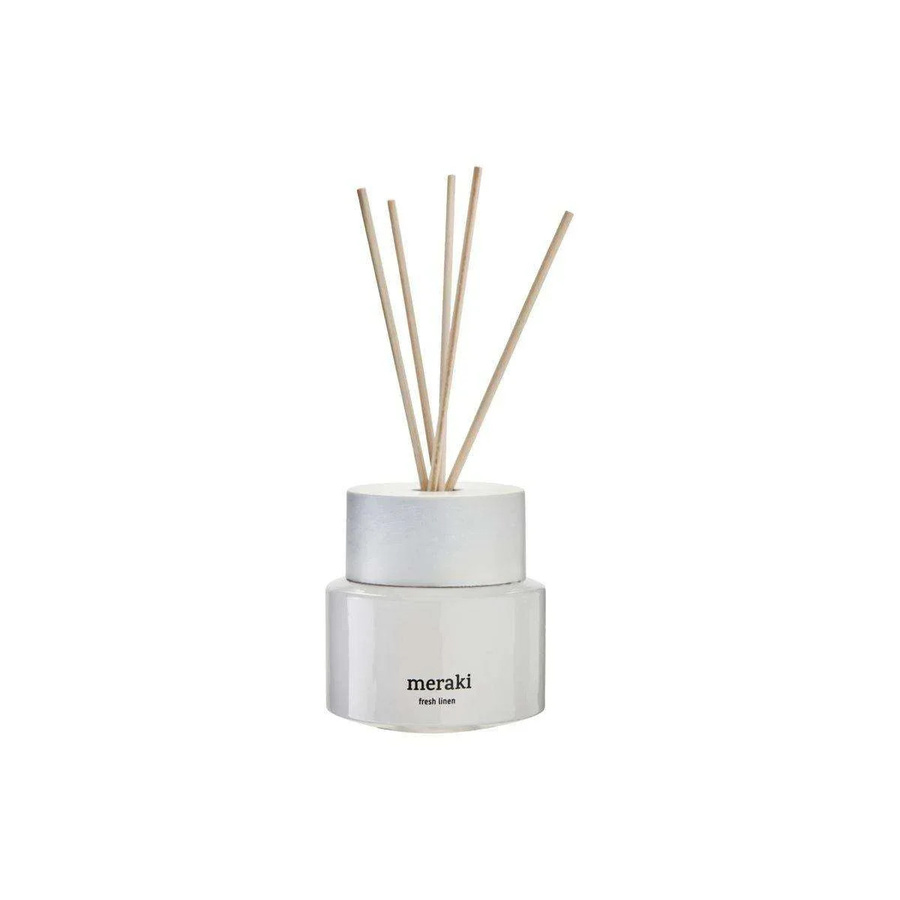 Meraki Duftstäbchen Fresh Linen Reed Diffuser mit Zitrusnoten, blumigen und würzigen Akzenten sowie Moschus und Vetiver - Bild 1