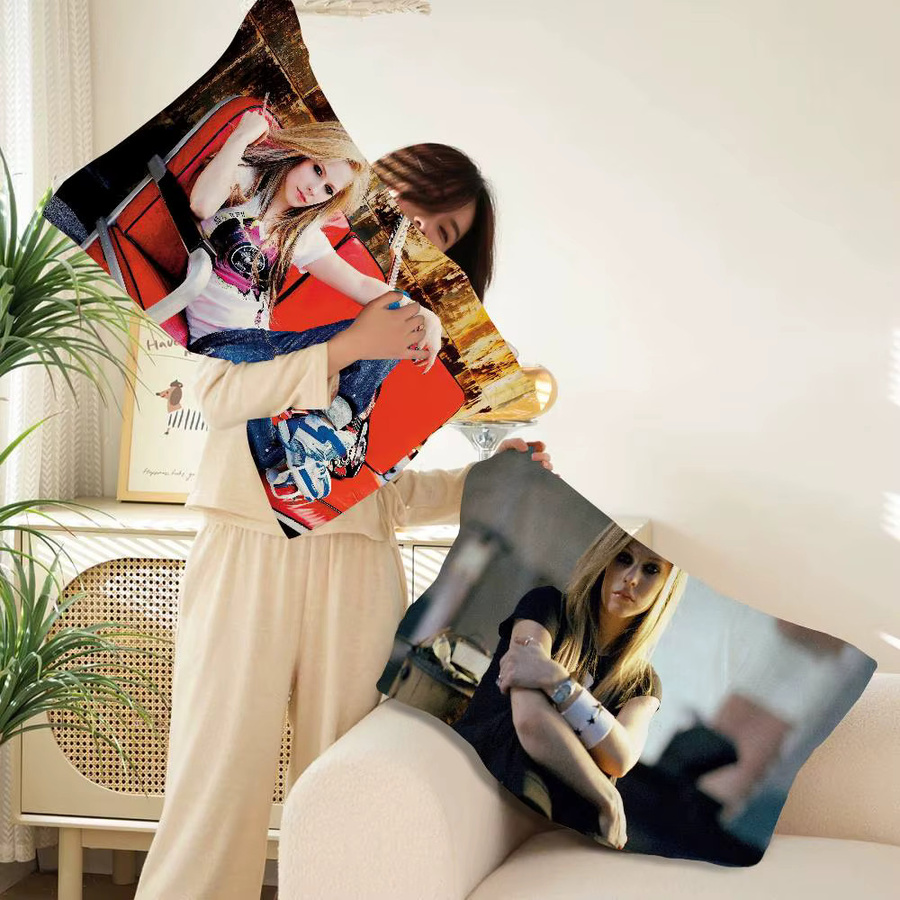 Singer A-Avril L-Lavigne Kissenhandtuch aus Polyester, mehrfarbig, B/T: 50 x 50 cm - Bild 2