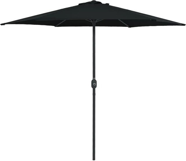 vidaXL Sonnenschirm mit Aluminium-Mast und Polyester-Stoff in Schwarz, B: 270 cm, T: 246 cm - Bild 1