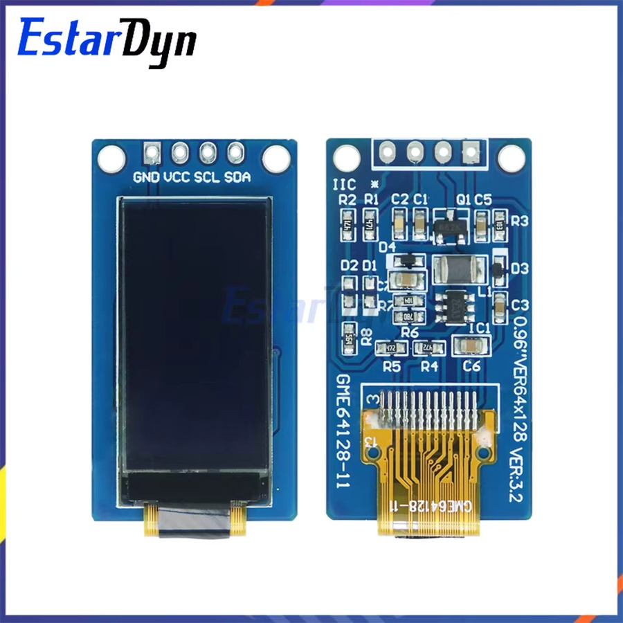 Estardyn OLED-Display 0,96 Zoll mit SSD1107 vertikales Bildschirmmodul in Weiß und Blau für Raspberry Pi und ESP32 DIY - Bild 3